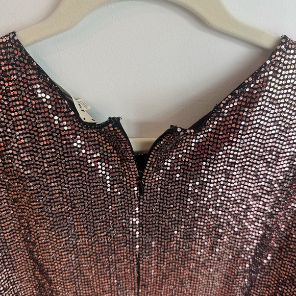 L'AGENCE Sunny Sequin Mini Dress in Black and Brown - Picture 4 of 9